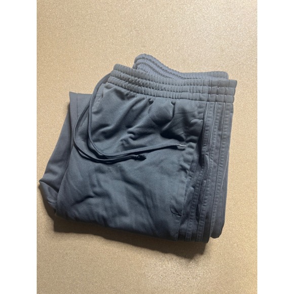 Adidas Mens XL Gray 3 Stripe Track Pants Joggers Training Warm Up Athletic - Picture 1 of 7